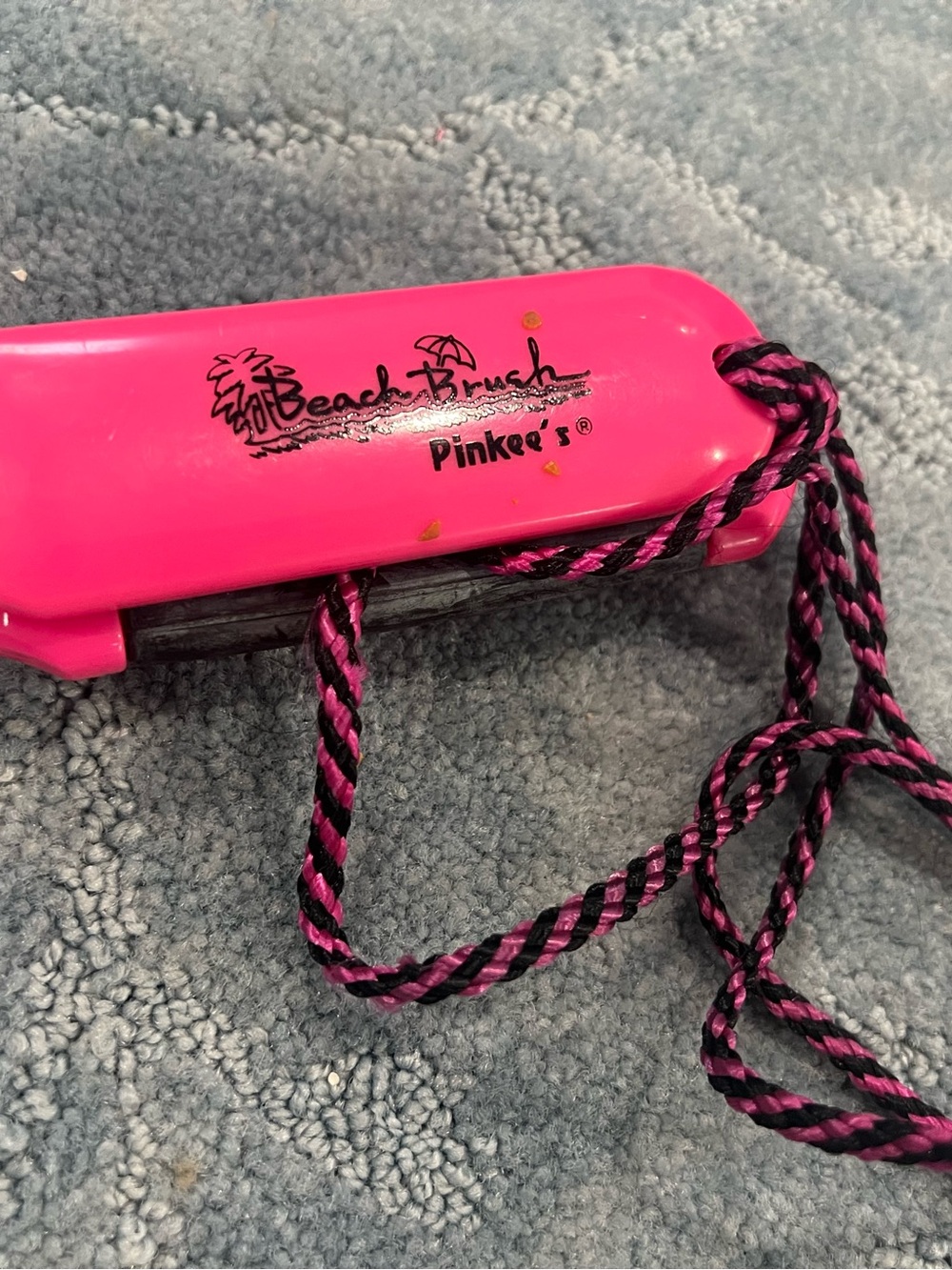 Vintage Pink Beach Folding Brush Mirror by Pinkee's - Bright Hot Pink